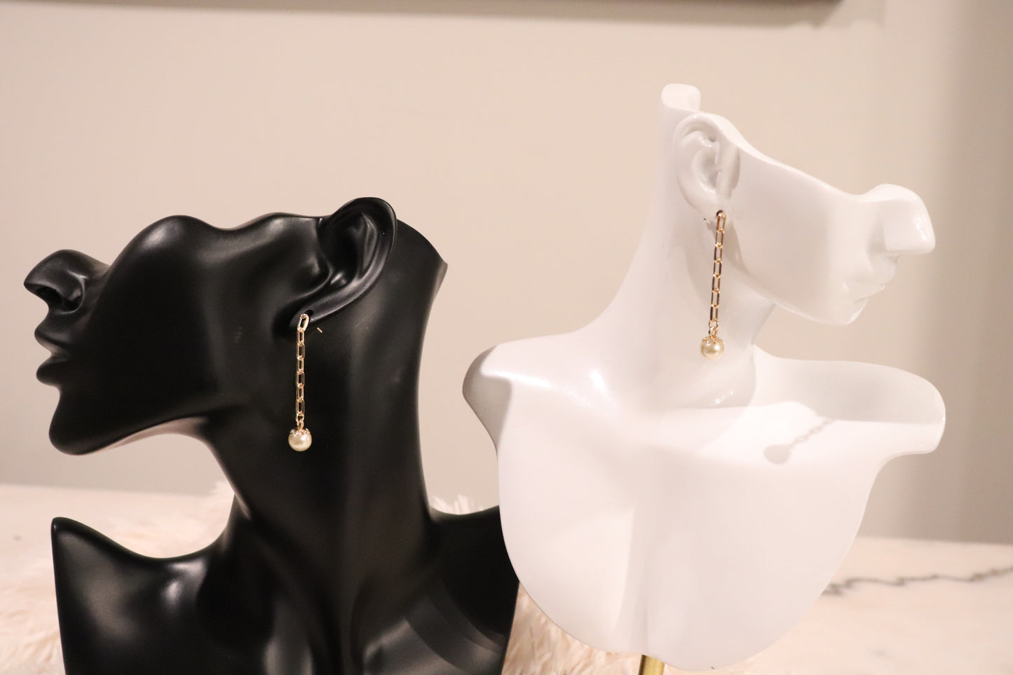 SD Chain and Pearl Earrings