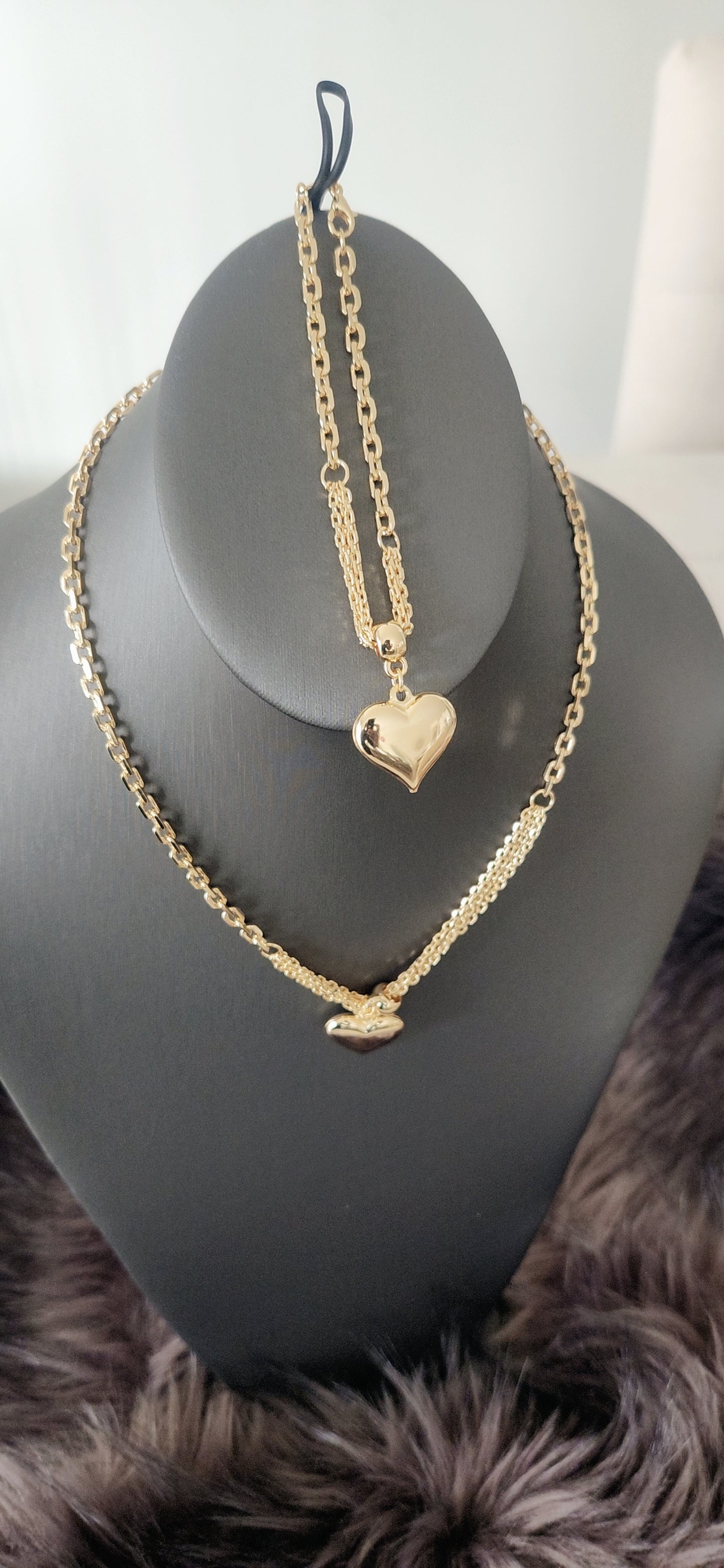 SD Heart Pendant Necklace Set