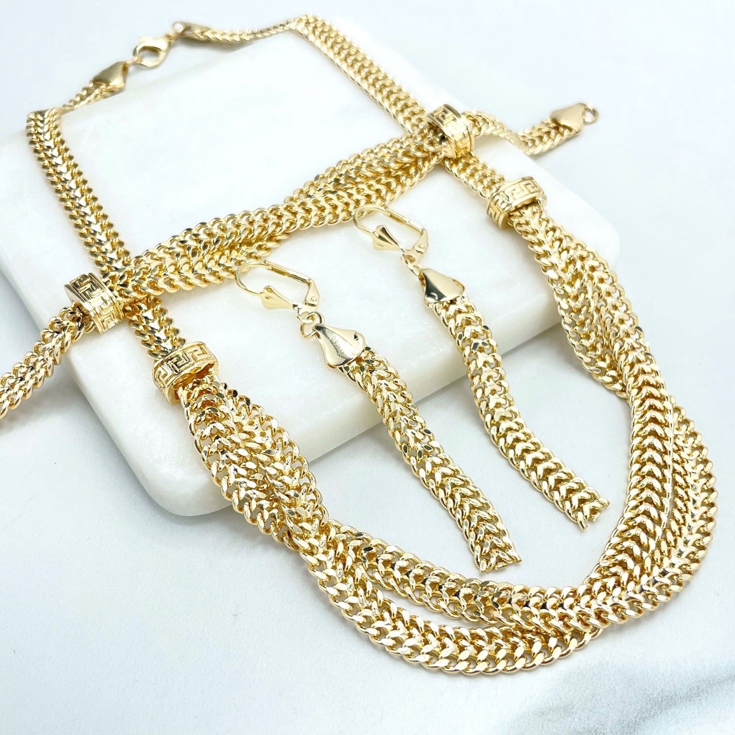 SD Cuban Link Necklace Set