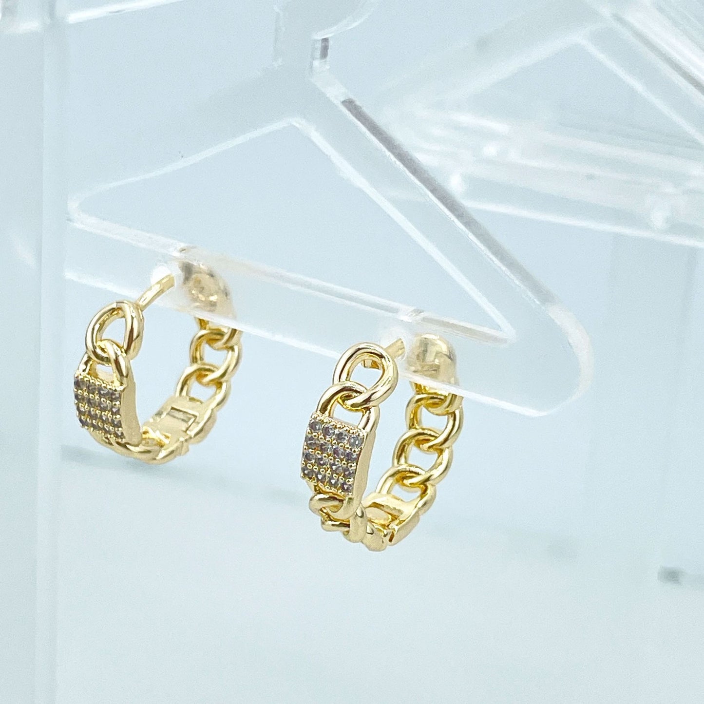 PRE-ORDERS Diamond Cluster Link Earrings