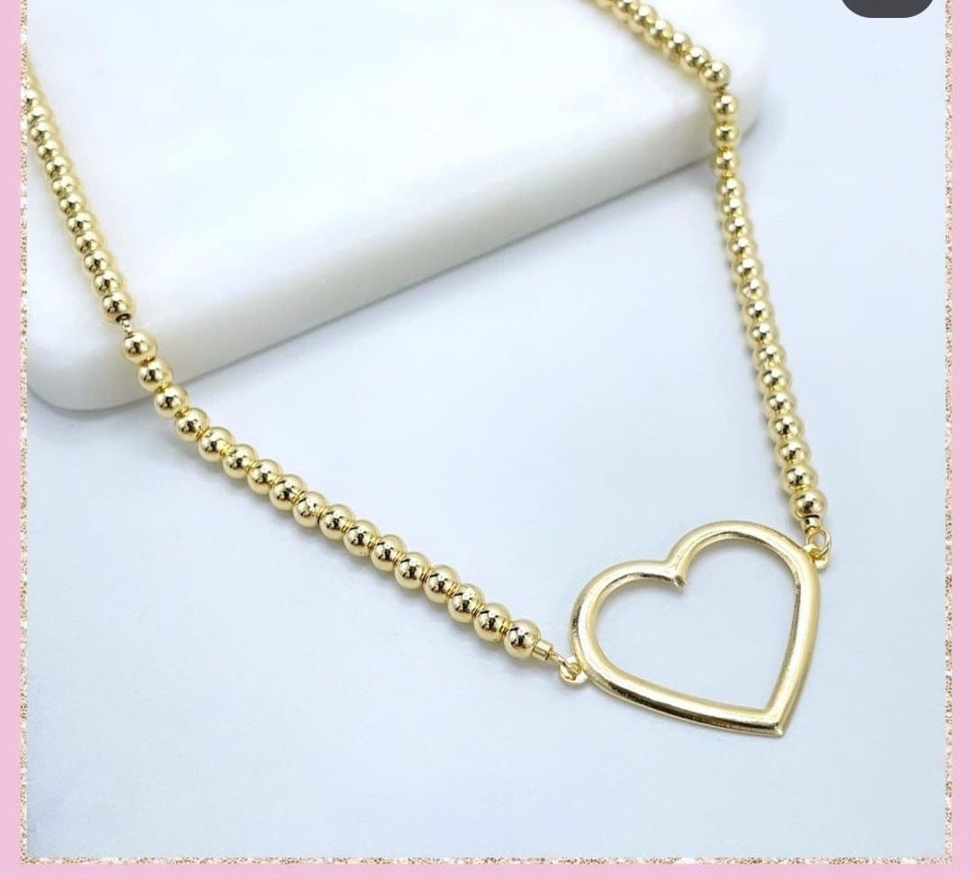 PRE-ORDERS Heart and Ball Necklace