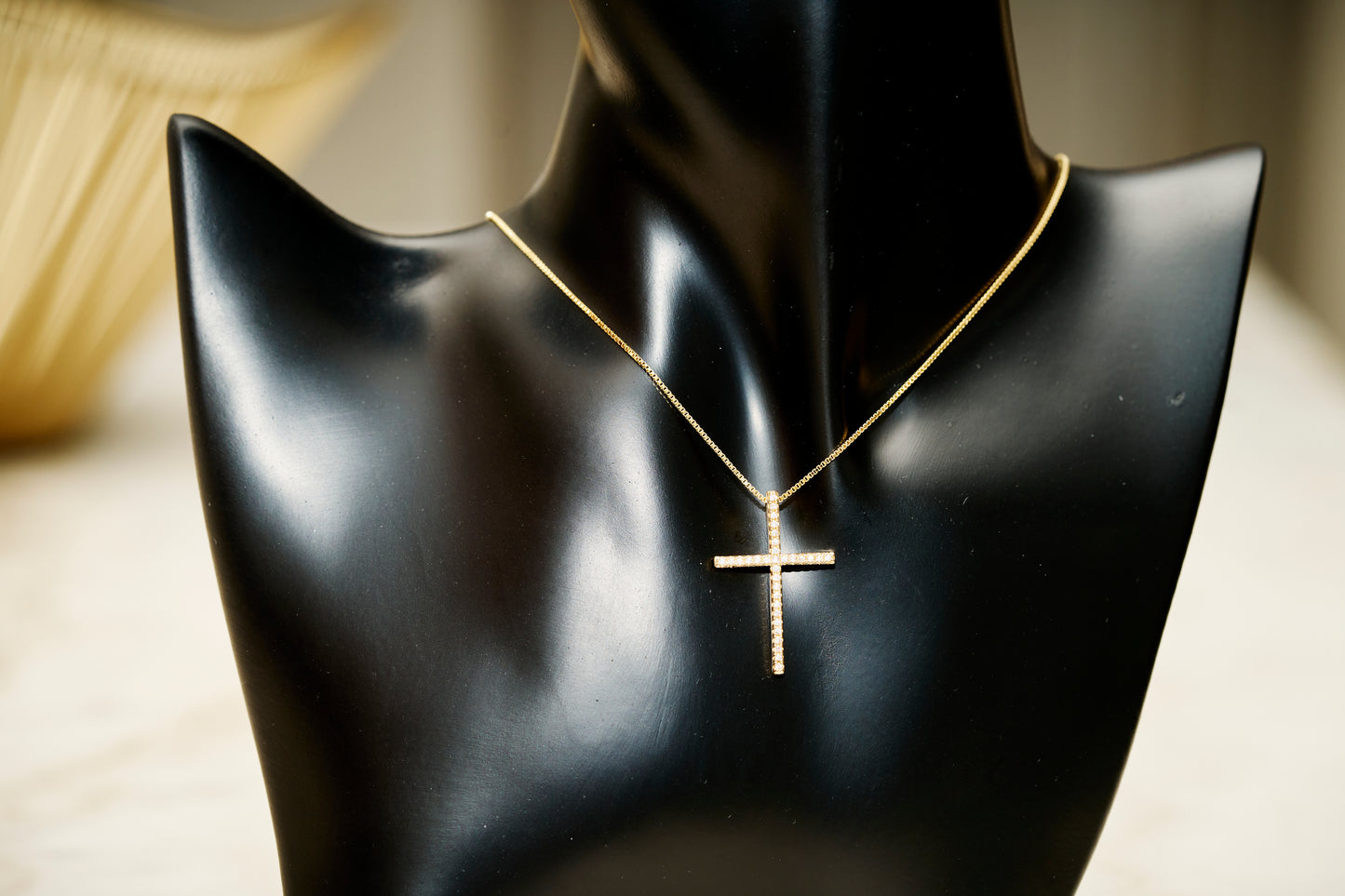 SD Diamond Cluster Cross Pendant with Necklace