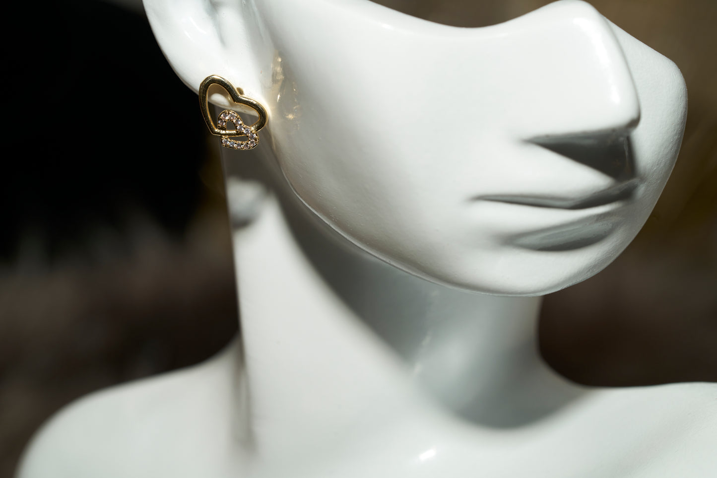 SD Interlock Double Heart Necklace Set