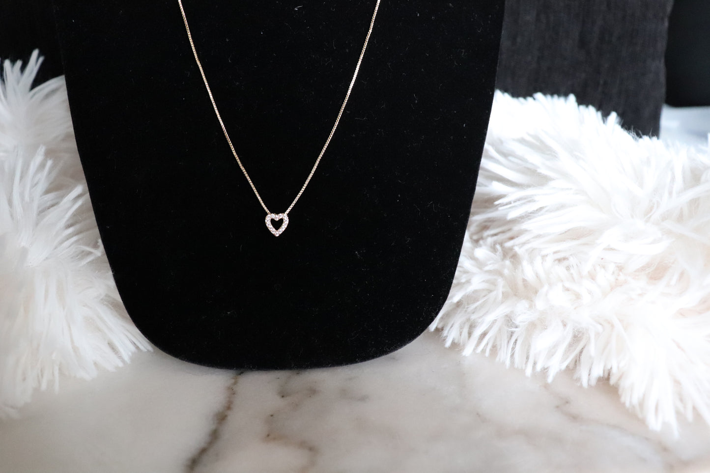 SD Heart Diamond Cluster Necklace