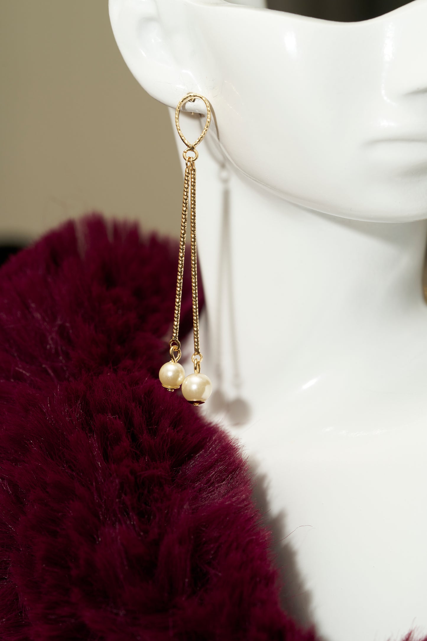 SD Double Pearl Drop Earrings