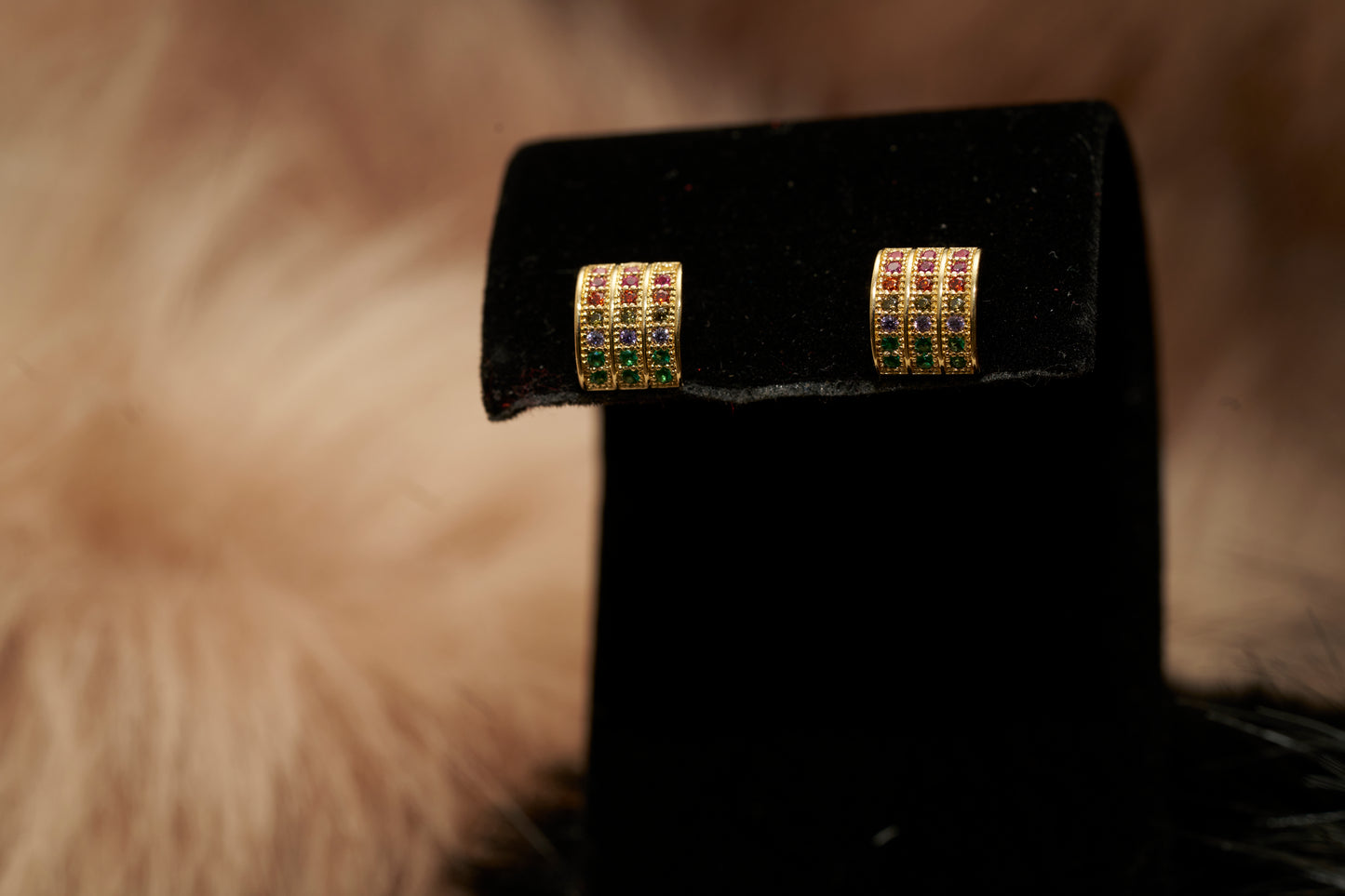 SD Tri Color Hug Earrings