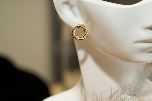 SD Double Circle Gold Earrings