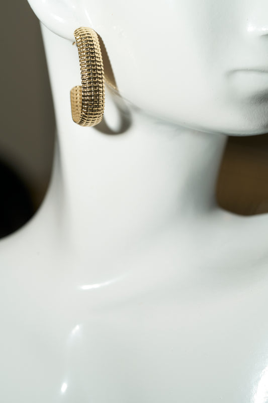 SD Gold Crimp Earrings